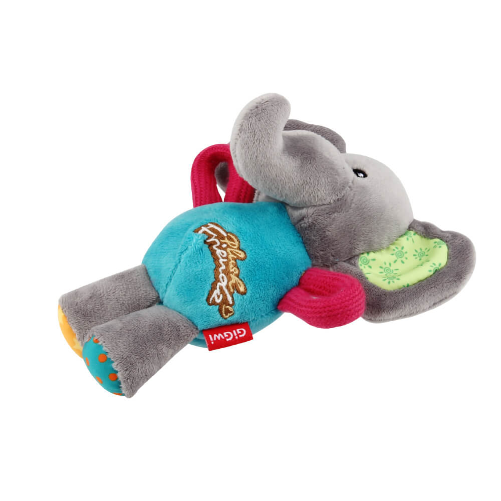 GiGwi Plush Friendz Tug Dog Toy | Elephant