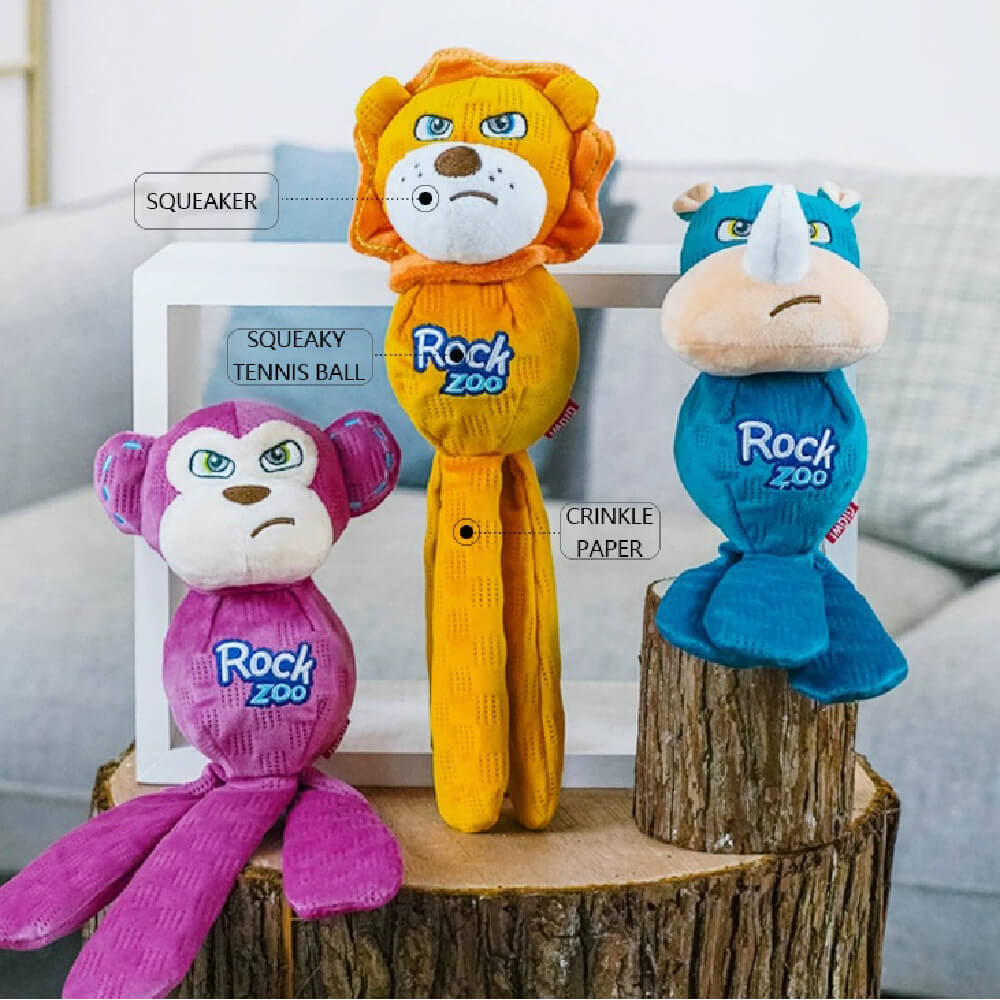 GiGwi Rock Zoo Lion Tug Toy