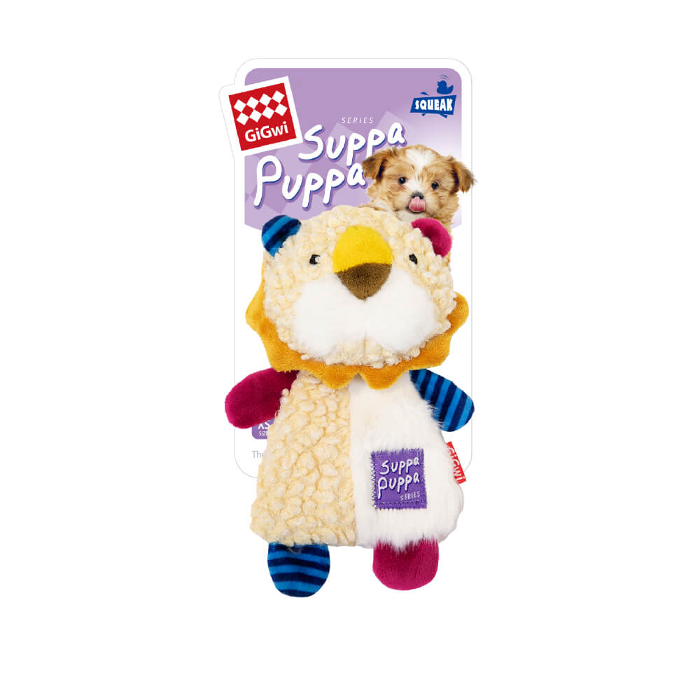 GiGwi Suppa Puppa Plush Toy for Puppies | Lion