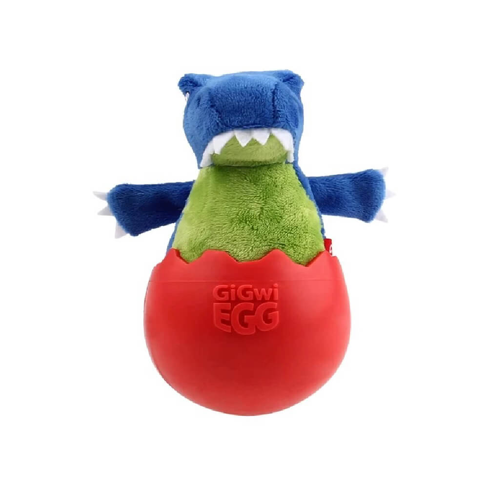 GiGwi Egg Wobble Rubber & Plush Dog Toy