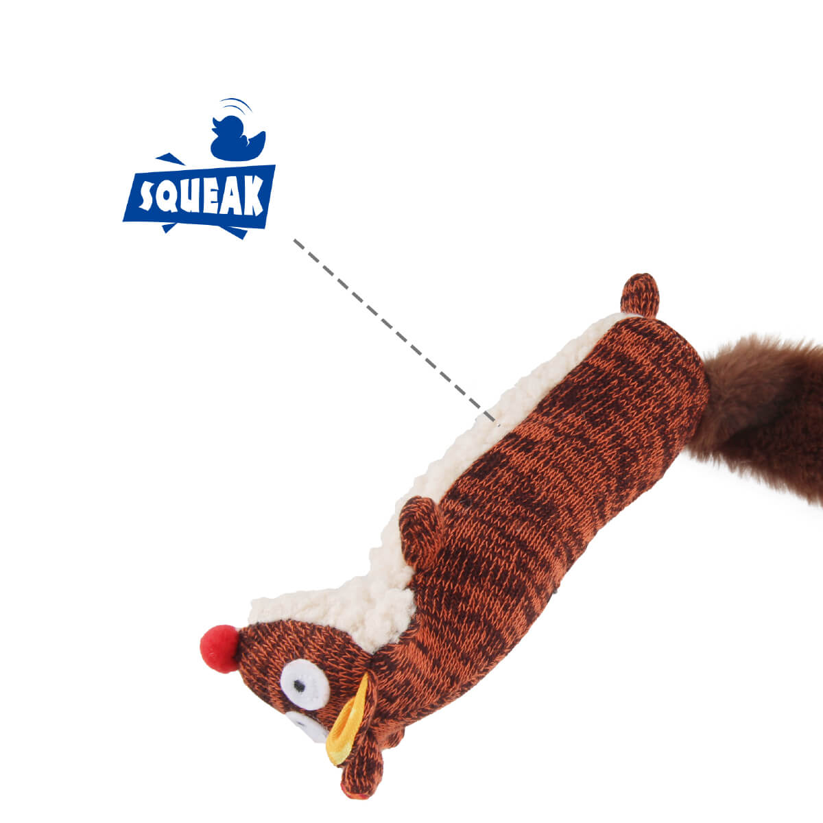 GiGwi Plush Friendz Squirrel with Squeaker