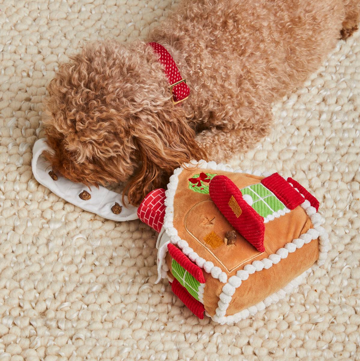 The Foggy Dog Gingerbread House Snuffle Toy