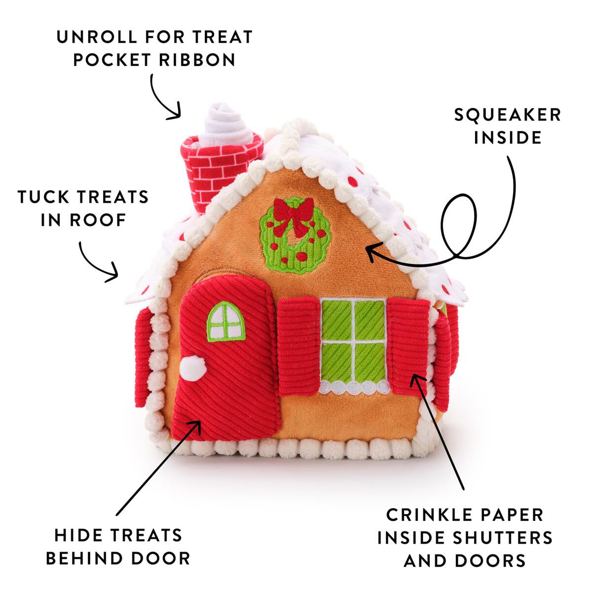 The Foggy Dog Gingerbread House Snuffle Toy