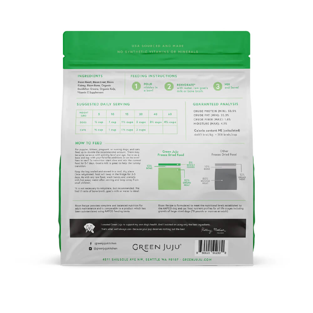 Green Juju Freeze-dried Raw Food | Bison