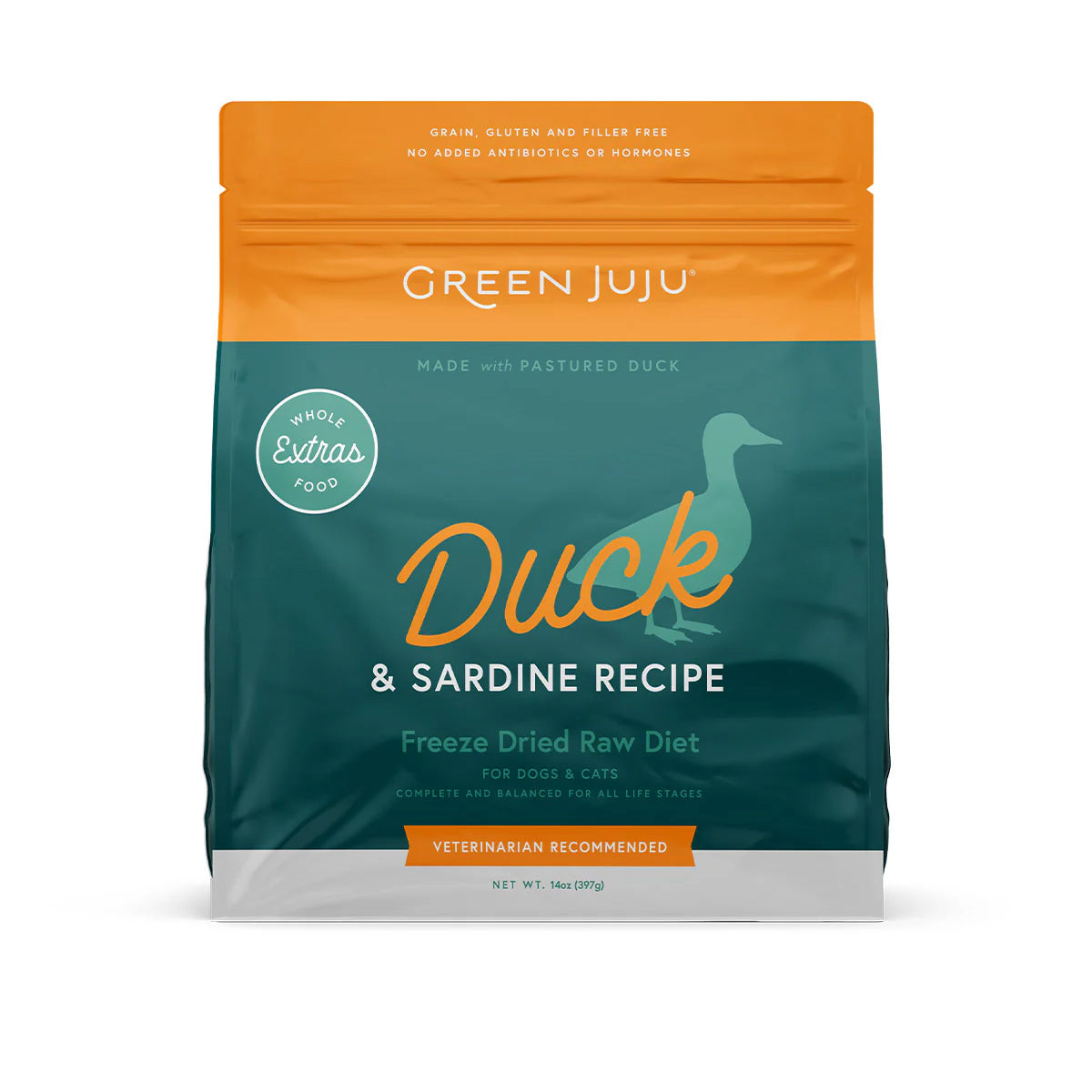 Green Juju Freeze-dried Raw Food | Duck & Sardine
