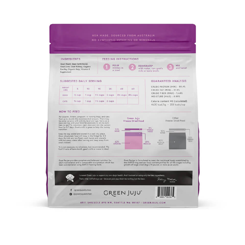 Green Juju Freeze-dried Raw Food | Goat