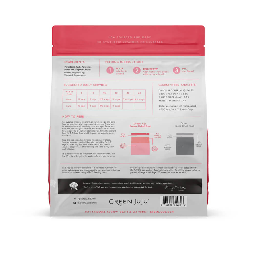 Green Juju Freeze-dried Raw Food | Pork