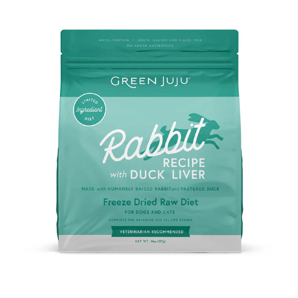 Green Juju Freeze-dried Raw Food | Rabbit & Duck Liver