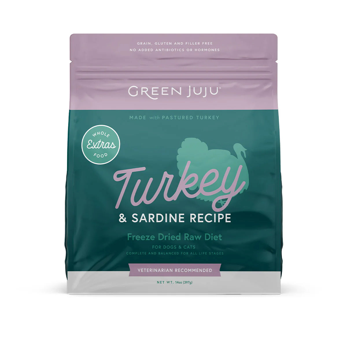 Green Juju Freeze-dried Raw Food | Turkey & Sardine