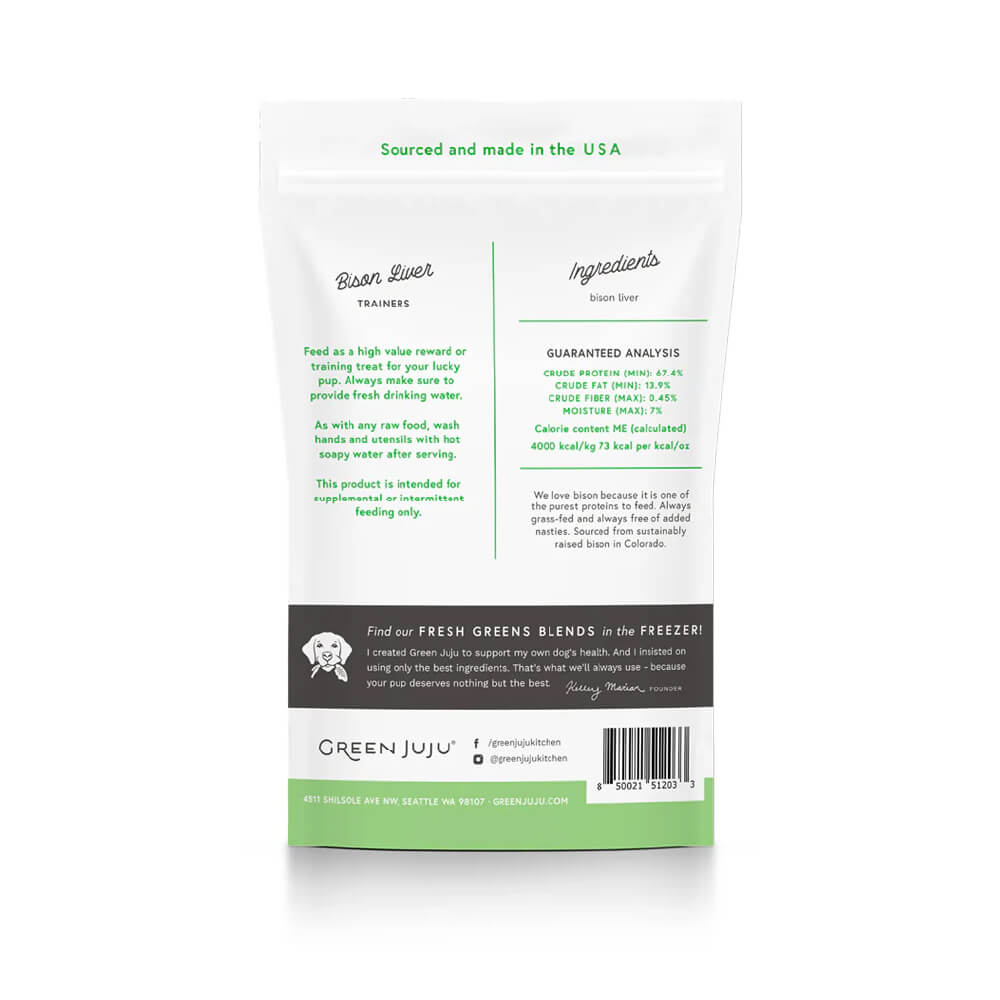 Green Juju Freeze-dried Training Treat | Bison Liver