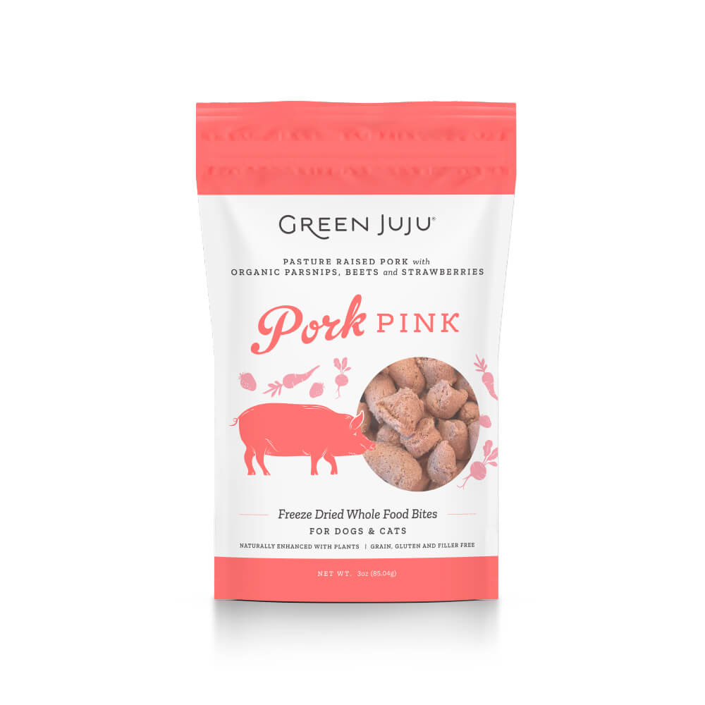 Green Juju Freeze-dried Treat/Topper | Pork Pink