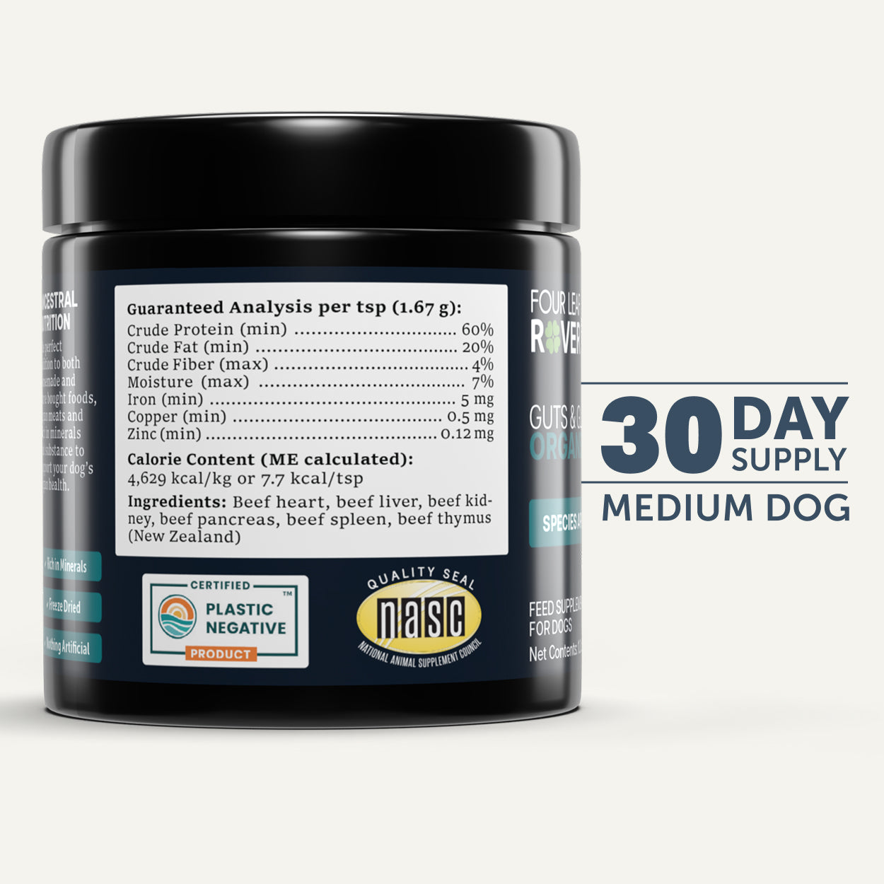 Four Leaf Rover Guts & Glory | Grass-fed Organs for Dogs