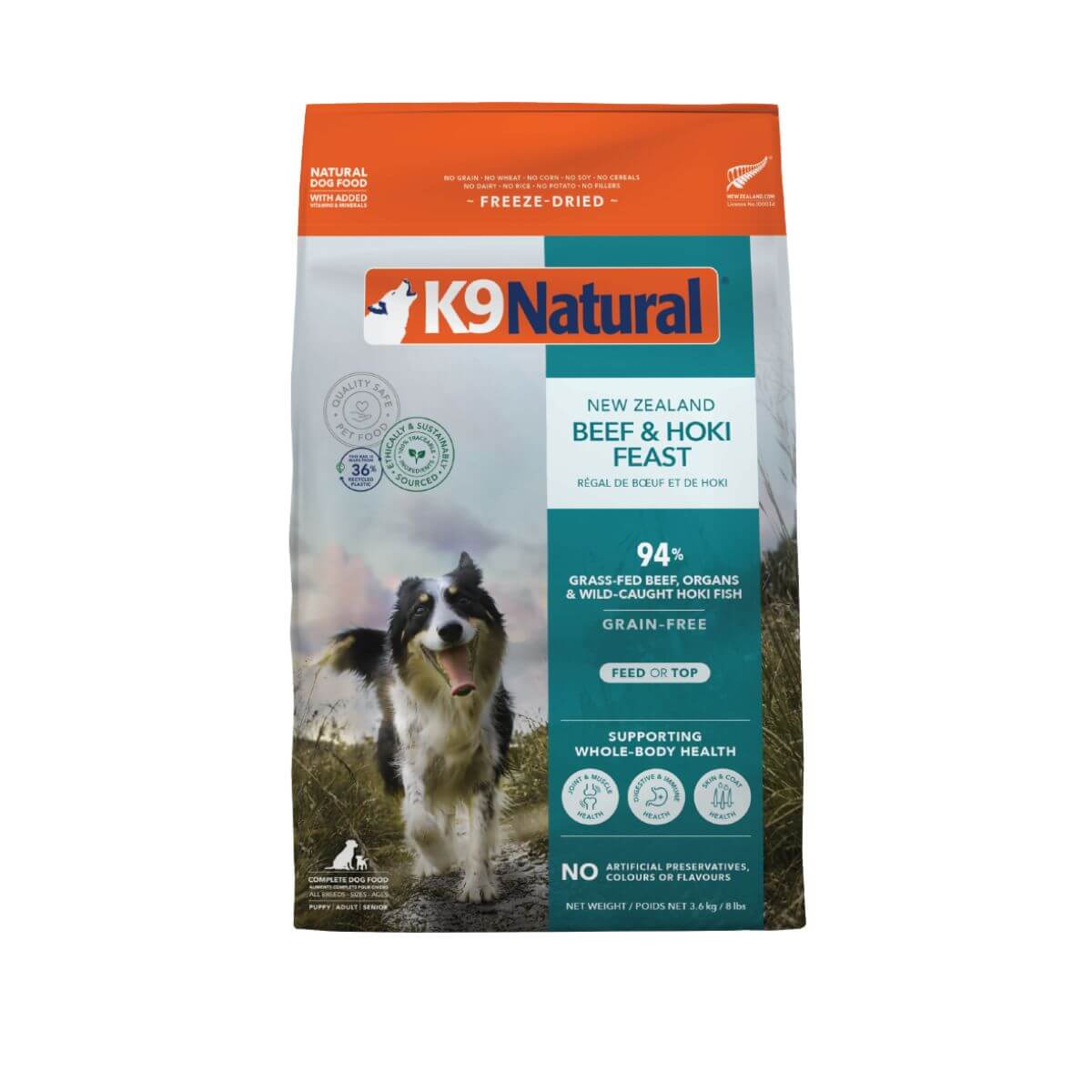 K9 Natural Freeze-dried Hoki & Beef Feast (500g/1.8kg/3.6kg)