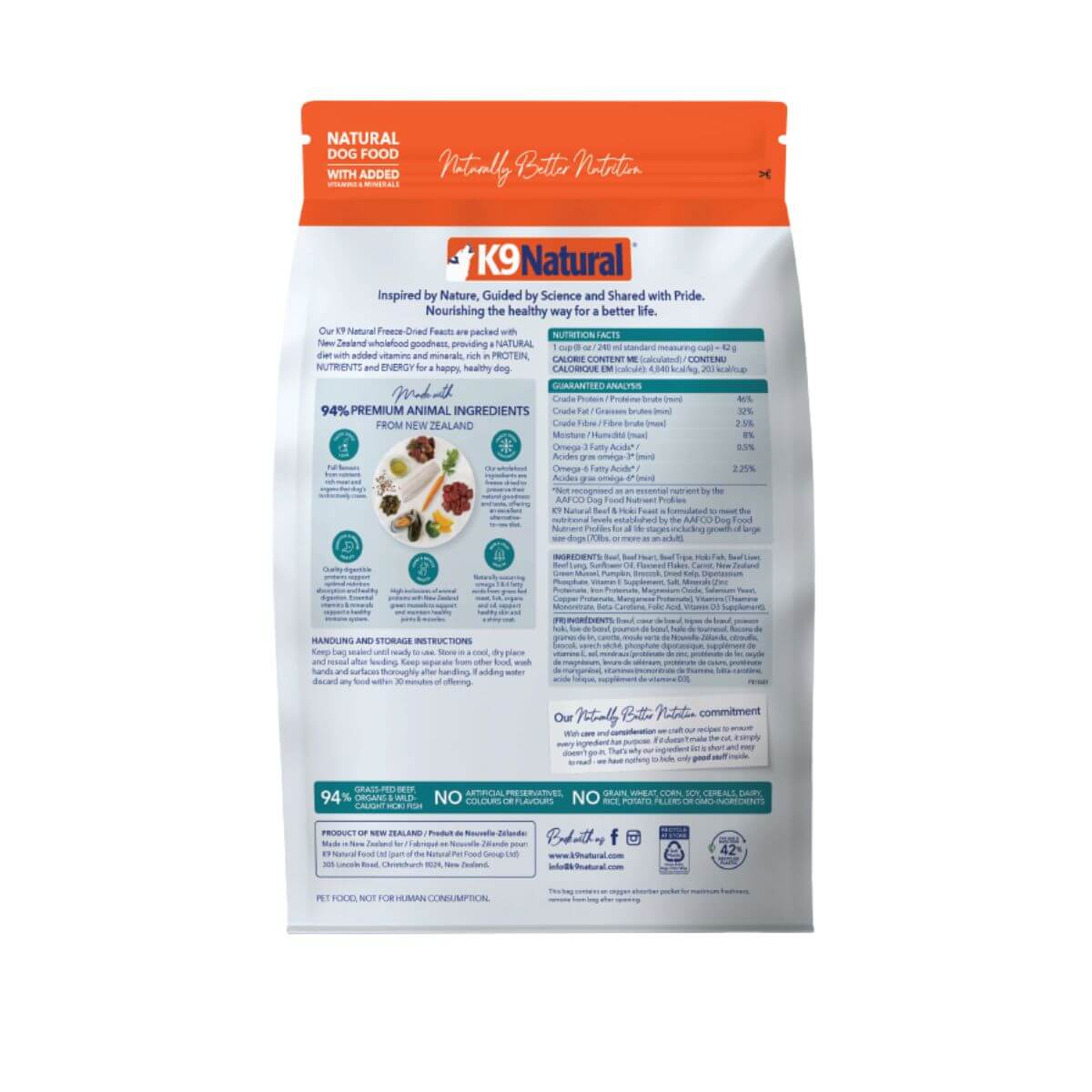 K9 Natural Freeze-dried Hoki & Beef Feast (500g/1.8kg/3.6kg)