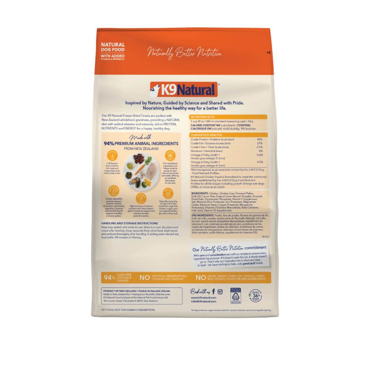 K9 Natural Freeze-dried Chicken Feast (500g/1.8kg/3.6kg)