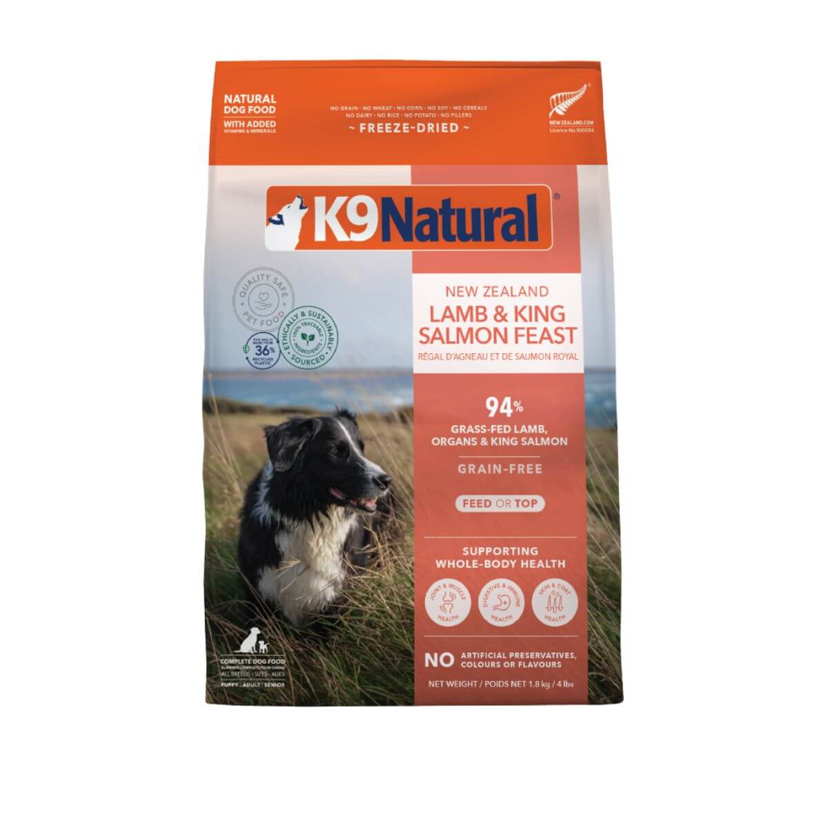 K9 Natural Freeze-dried Lamb & King Salmon Feast (500g/1.8kg/3.6kg)