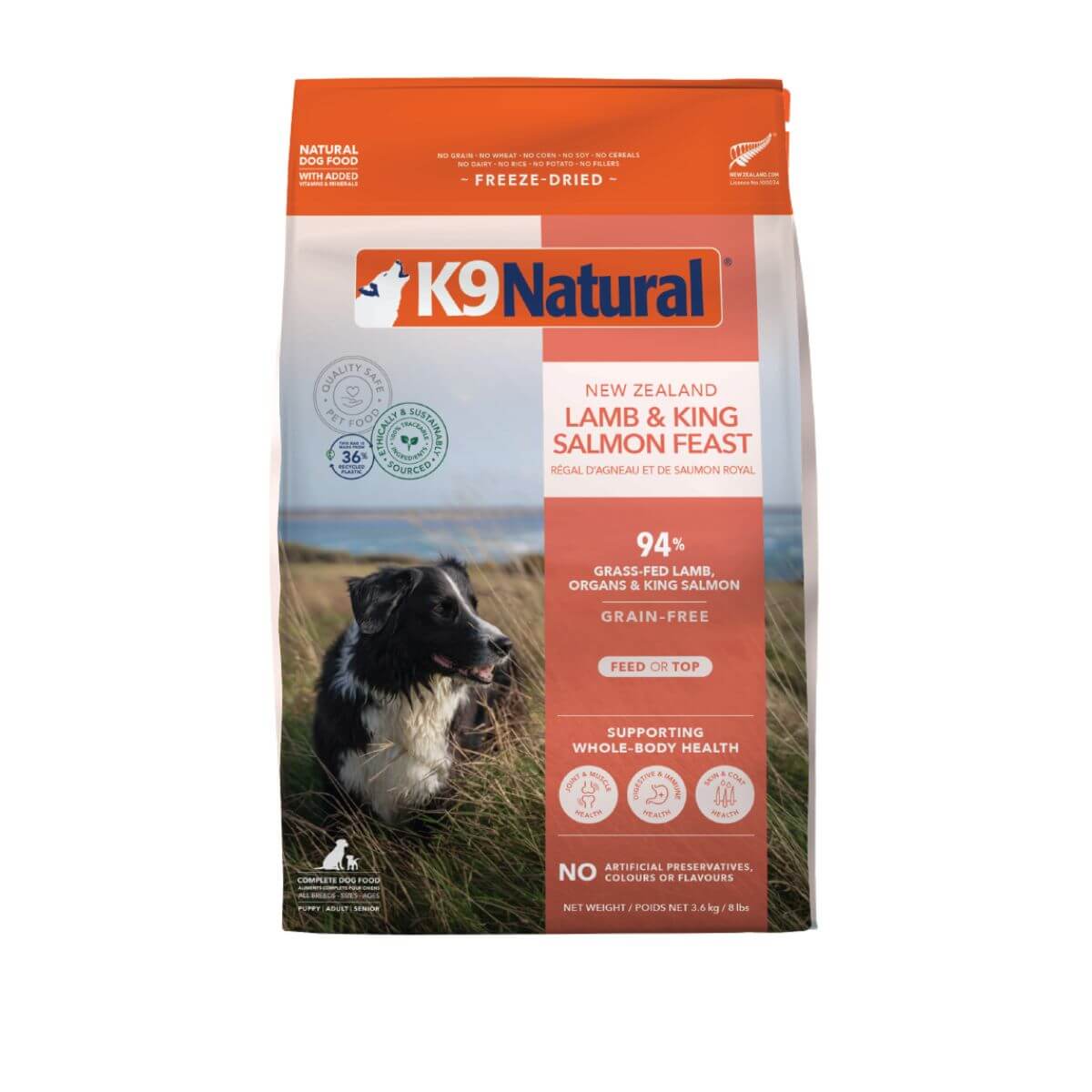 K9 Natural Freeze-dried Lamb & King Salmon Feast (500g/1.8kg/3.6kg)