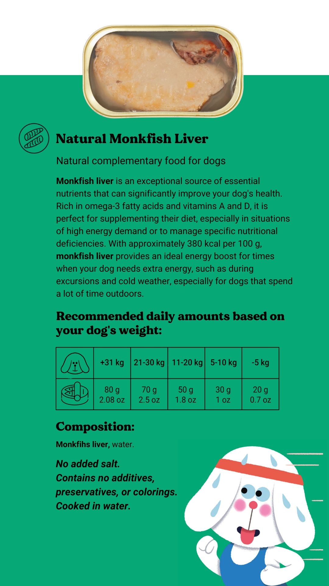 Canumi Monkfish Liver for Dogs and Cats