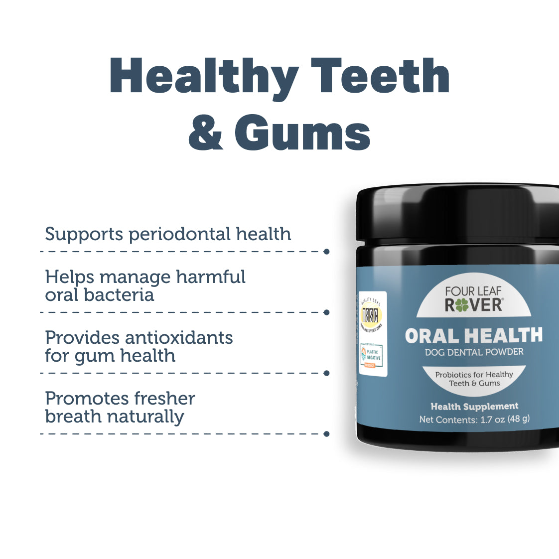 Four Leaf Rover Dental Health | With OraCMU Probiotics