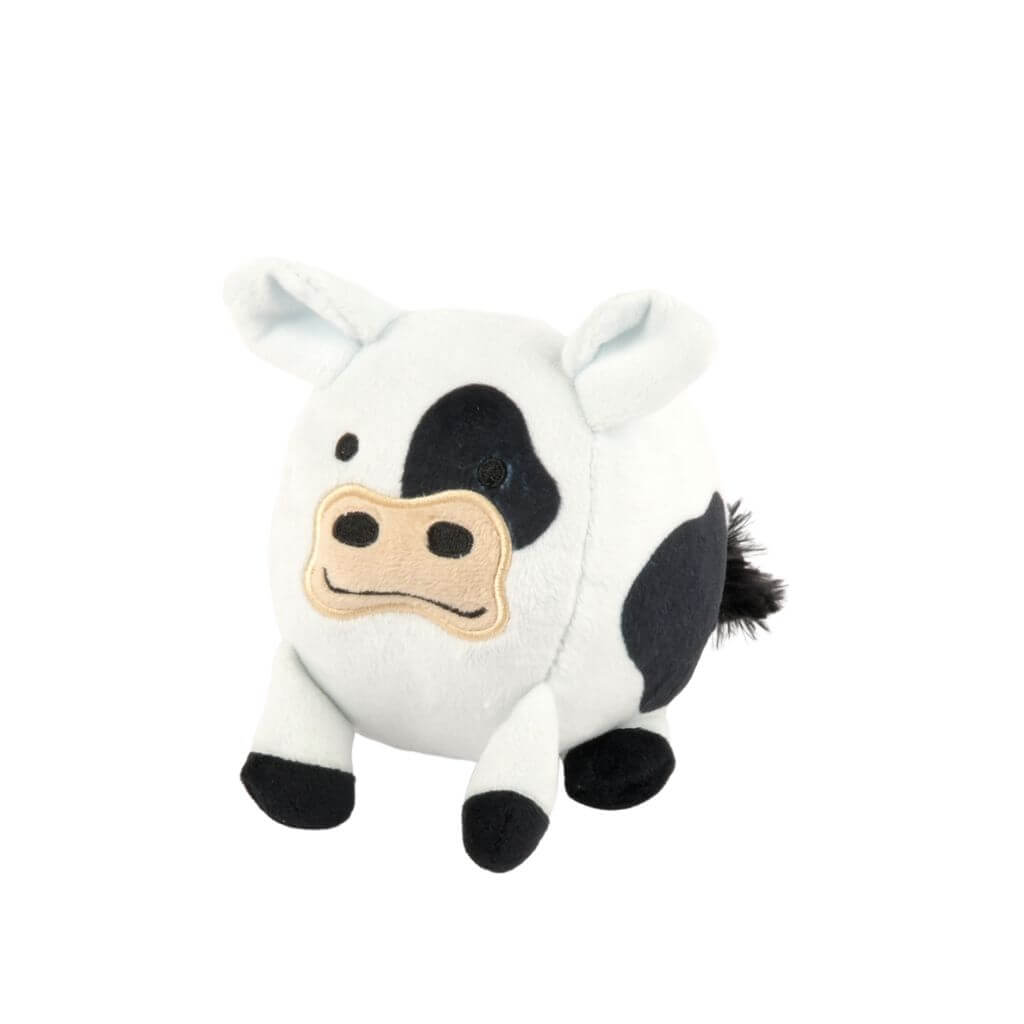 PLAY Barnyard Buddies, Cole the Cow dog toy against a white background.