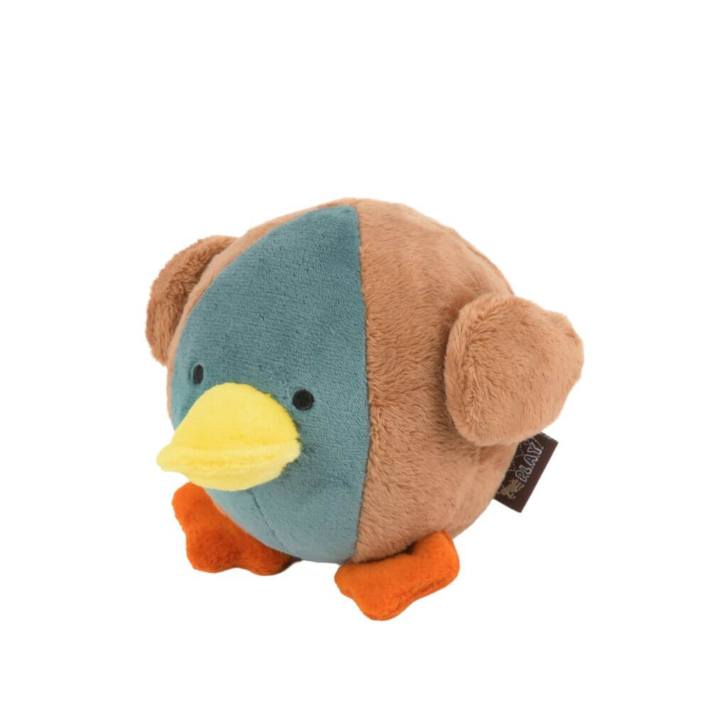 PLAY Barnyard Buddies, Dana the Duck dog toy against a white background.