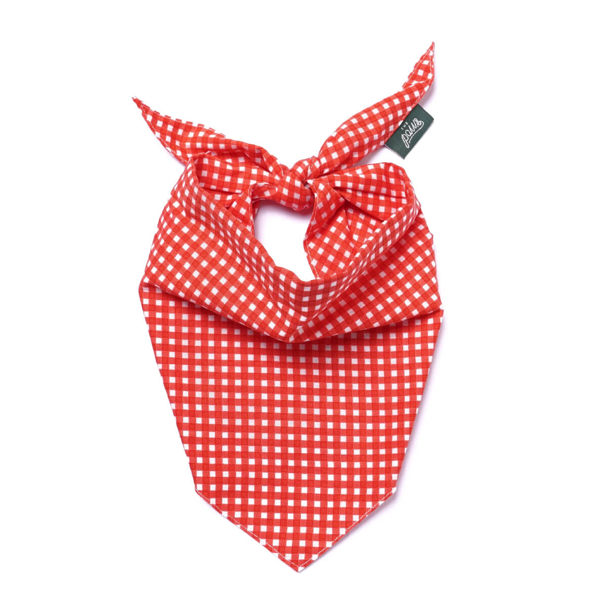 The Paws Bandana | Red Gingham