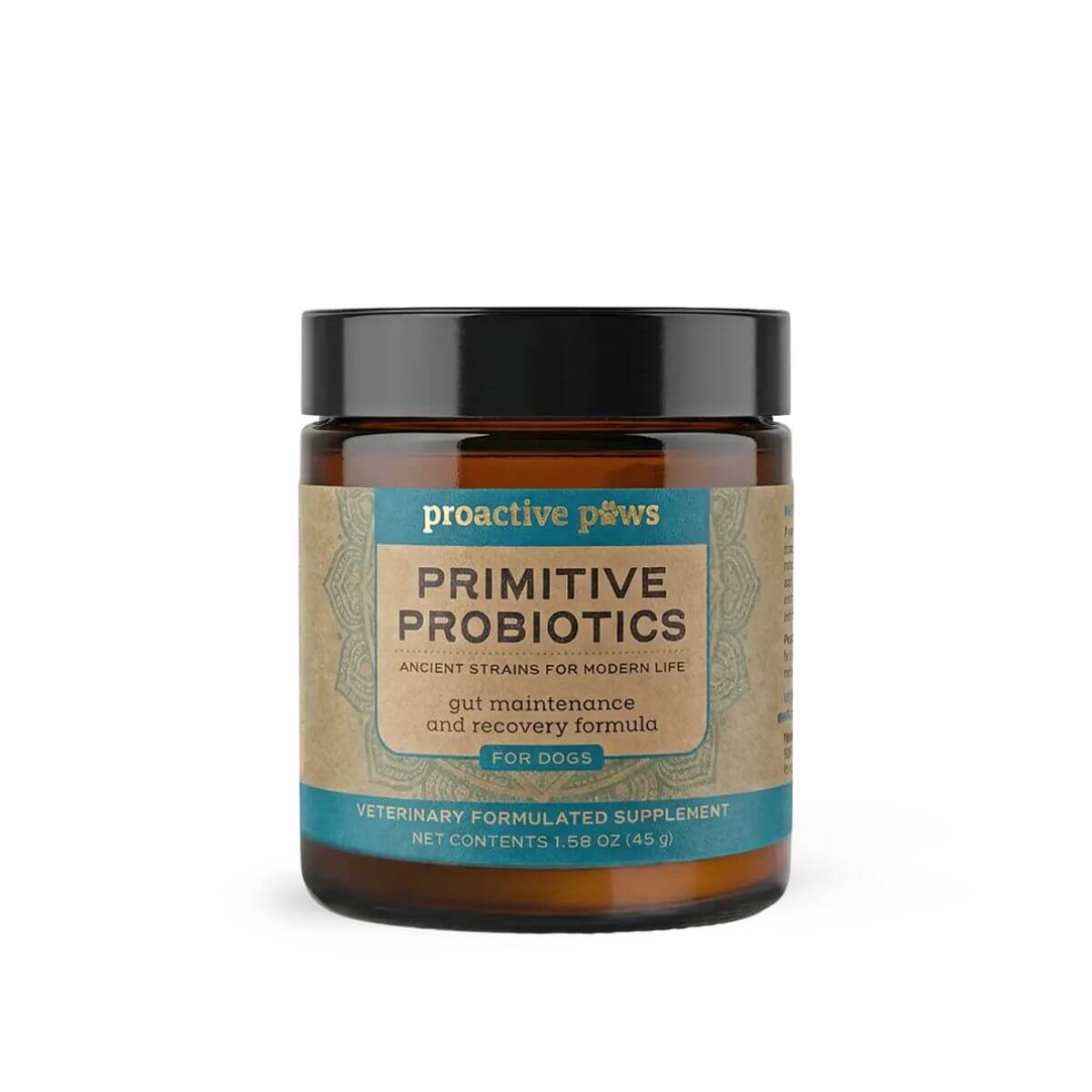 Proactive Paws Primitive Probiotics™ against a white background.