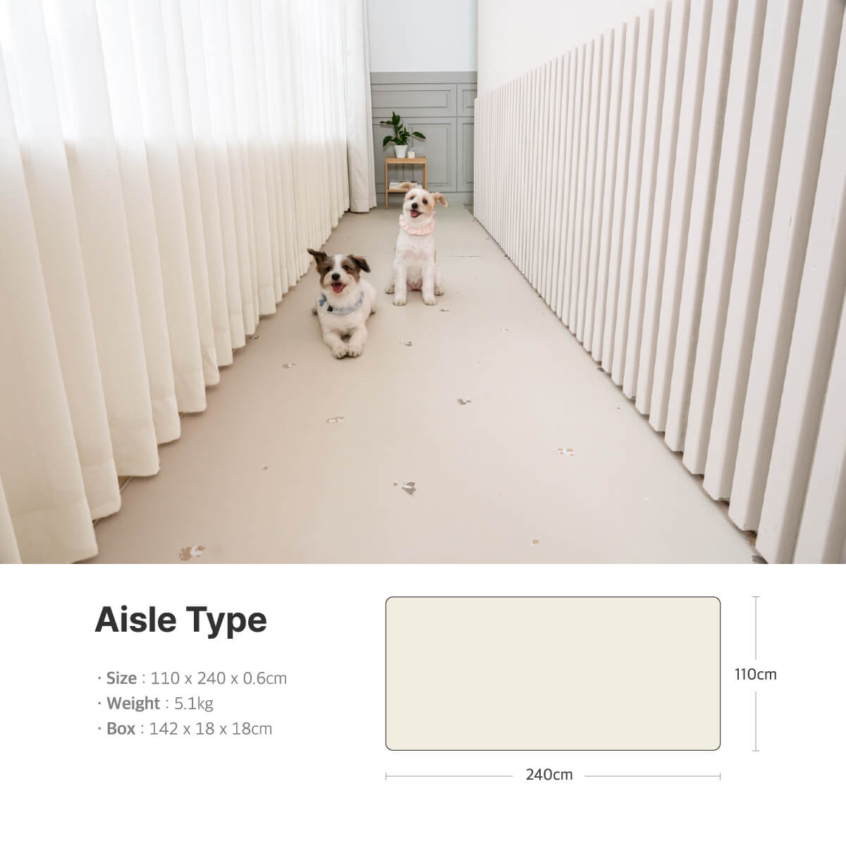 Pupping Pet Mat Aisle Type Dog Breed Design