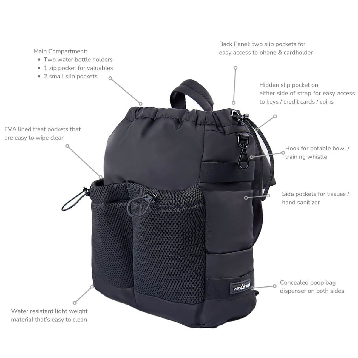 Pups & Bubs Everyday Dog Walking Bag