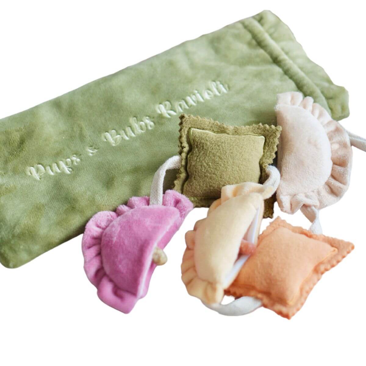 Pups and Bubs Ravioli Nosework Toy against a white background.