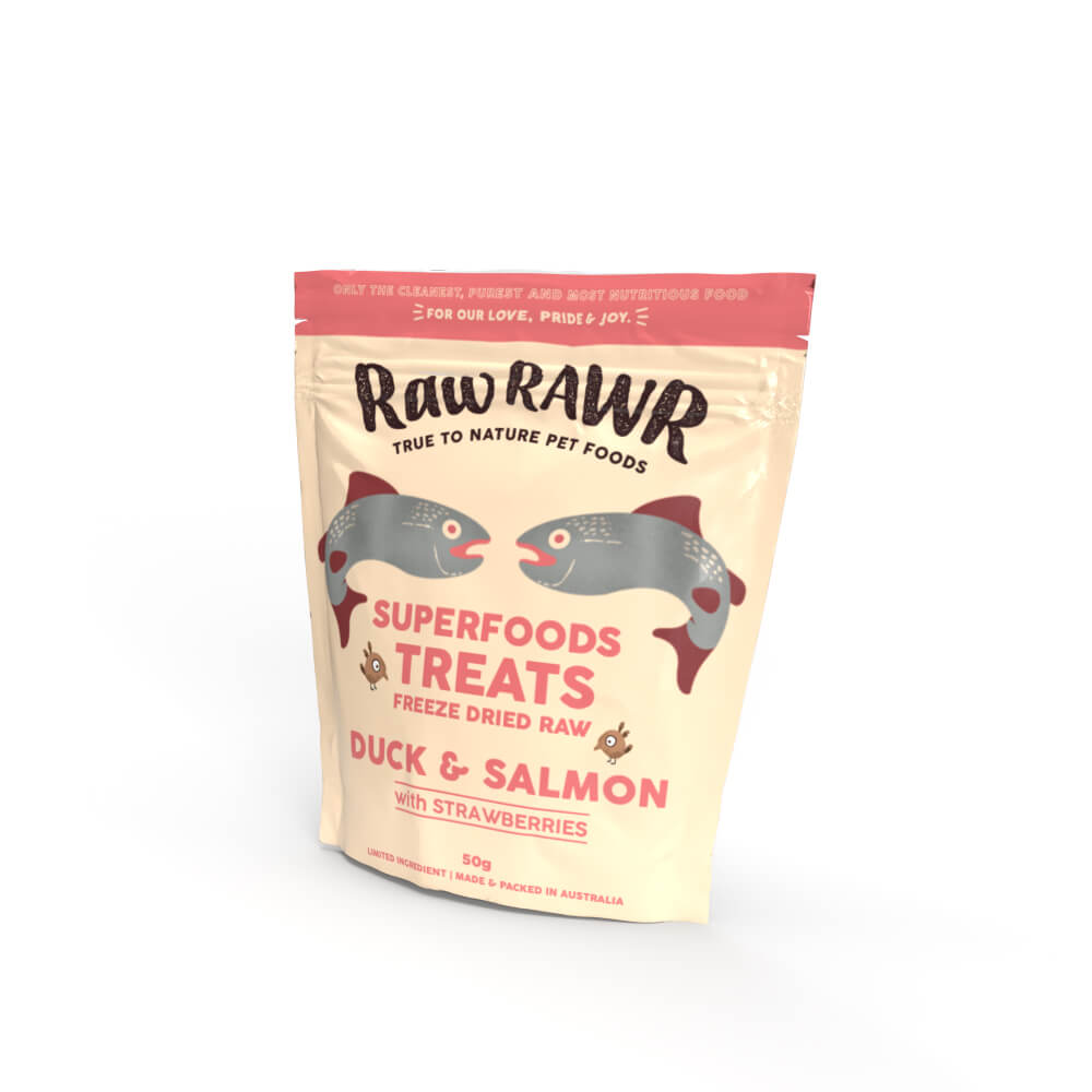 Raw Rawr Duck & Salmon Superfood Treats