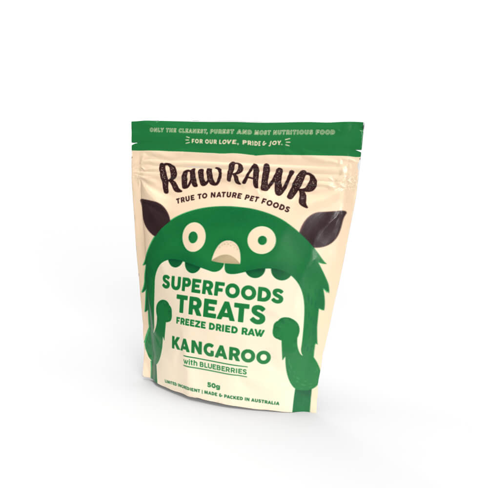 Raw Rawr Kangaroo with Blueberries Superfood Treats