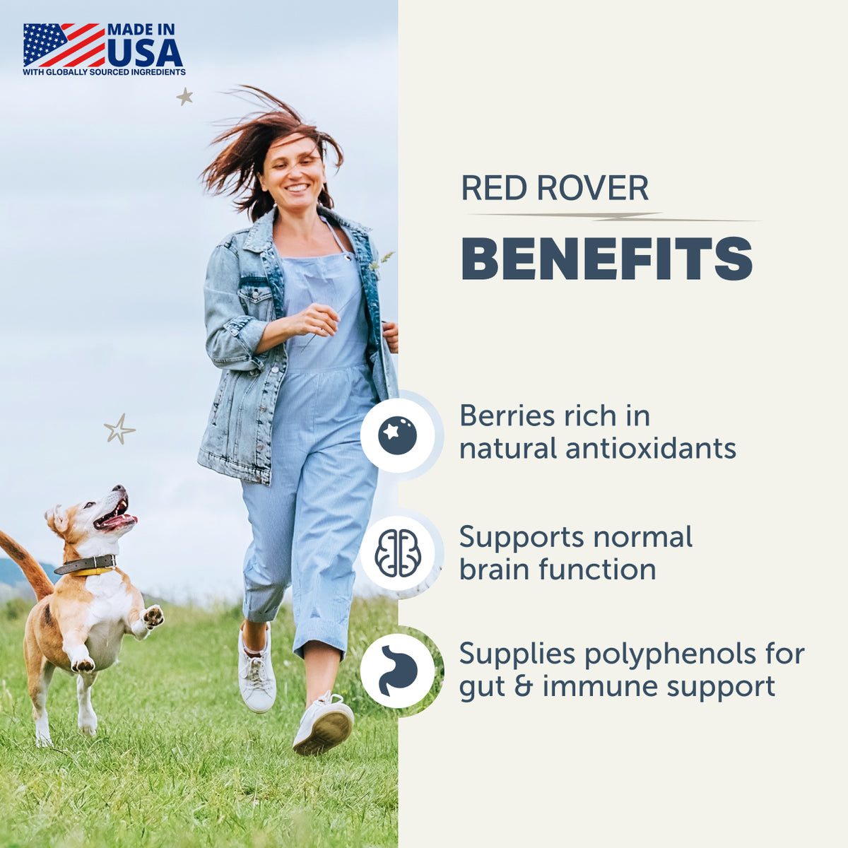 Four Leaf Rover Red Rover | Organic Berries for Dogs
