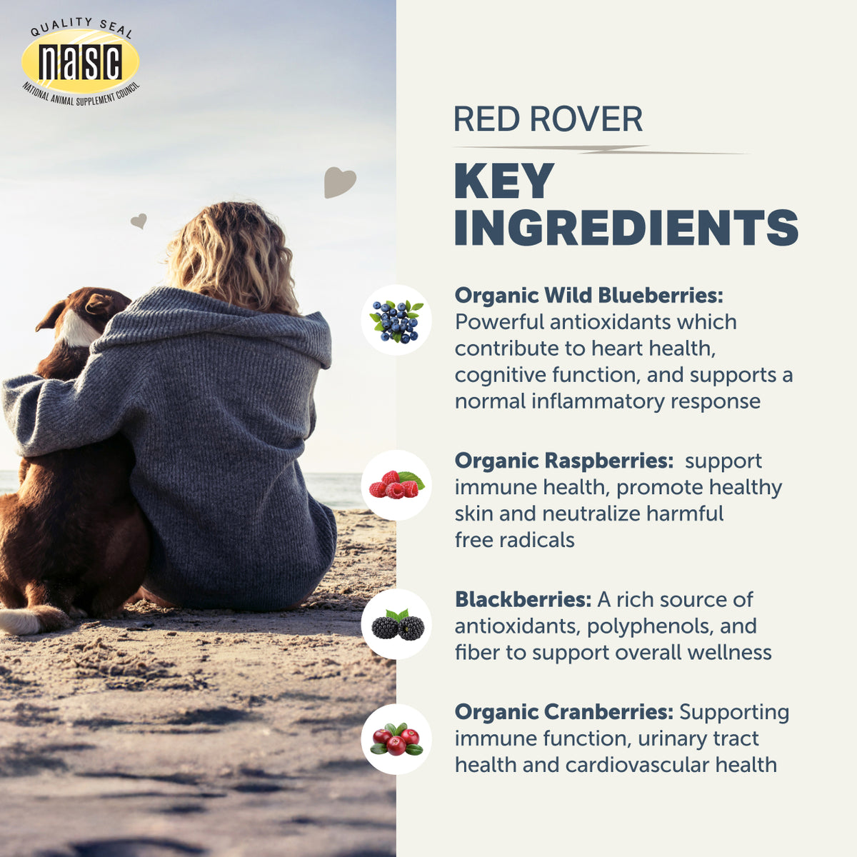 Four Leaf Rover Red Rover | Organic Berries for Dogs