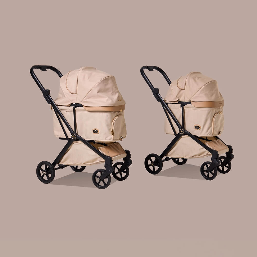 Royal Tails Gloria Foldable Pet Stroller | Beige