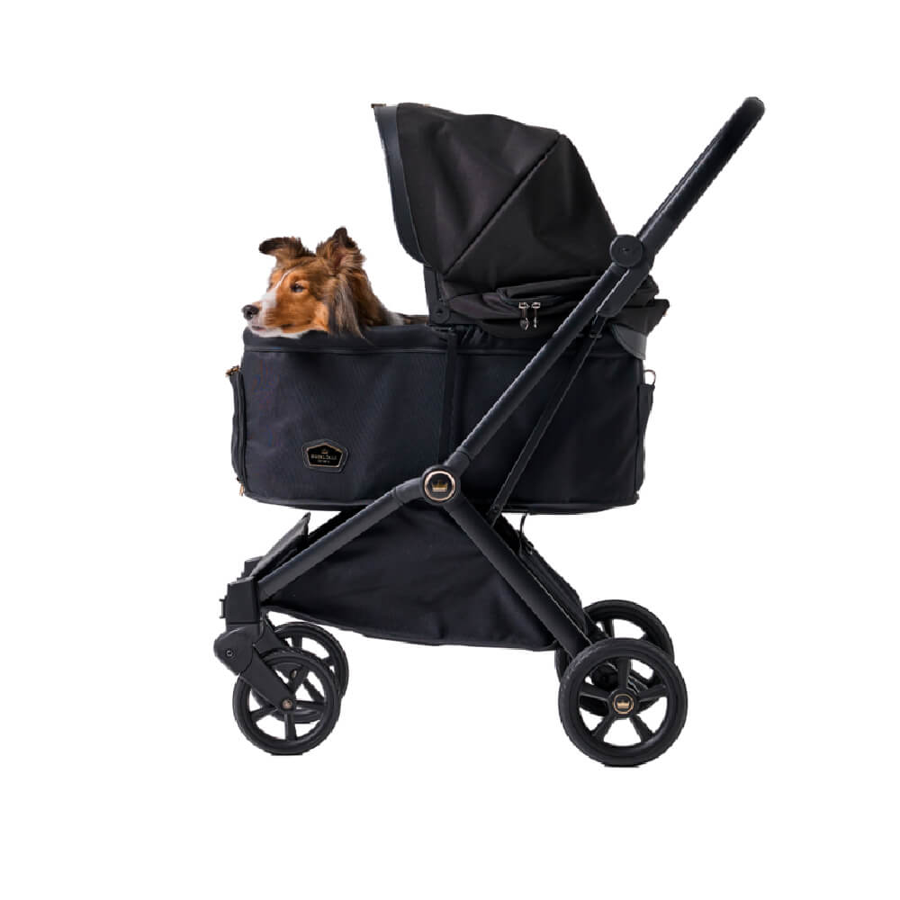Royal Tails Gloria Foldable Pet Stroller | Black
