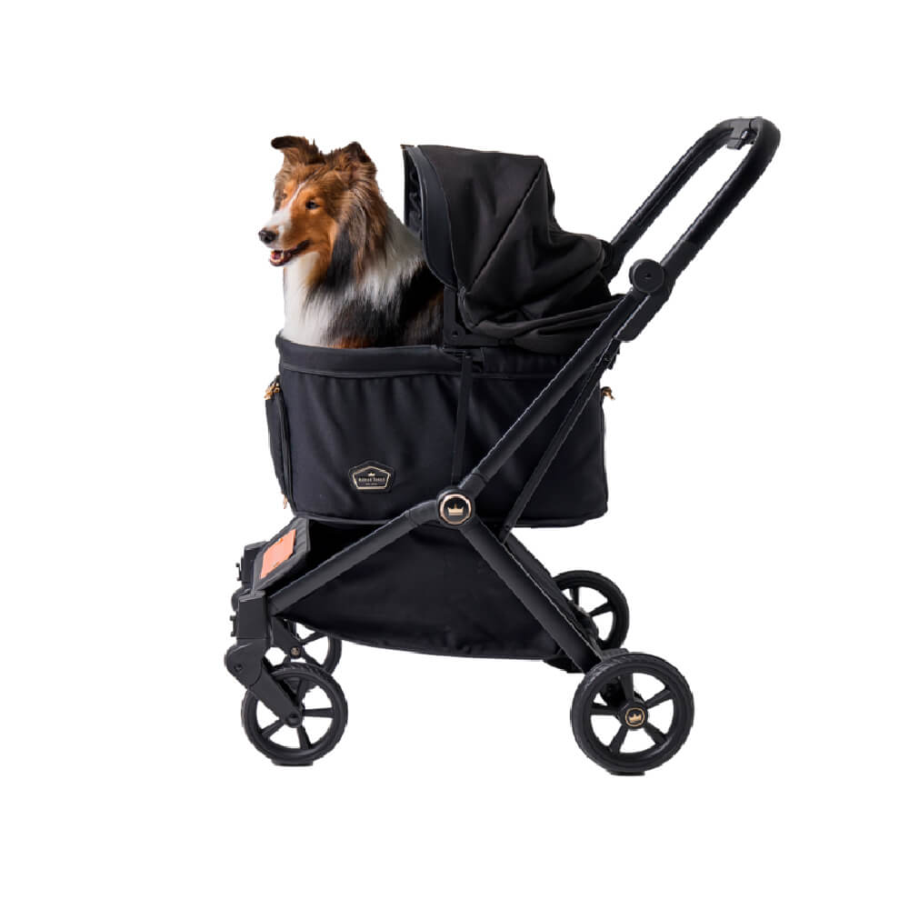 Royal Tails Gloria Foldable Pet Stroller | Black