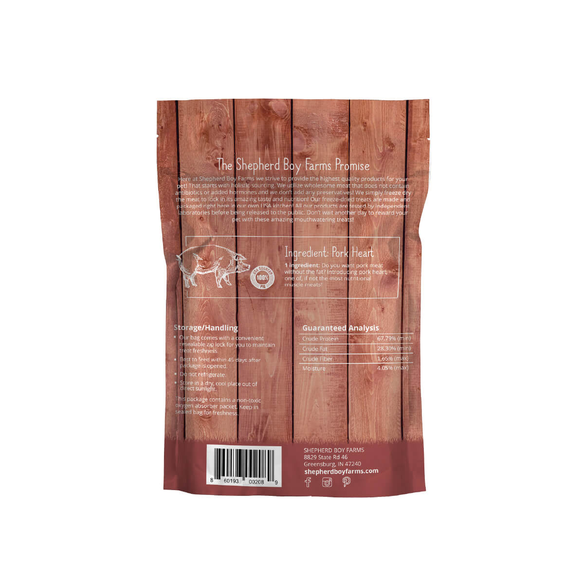 Shepherd Boy Farms Freeze-dried Treats | Pork Heart