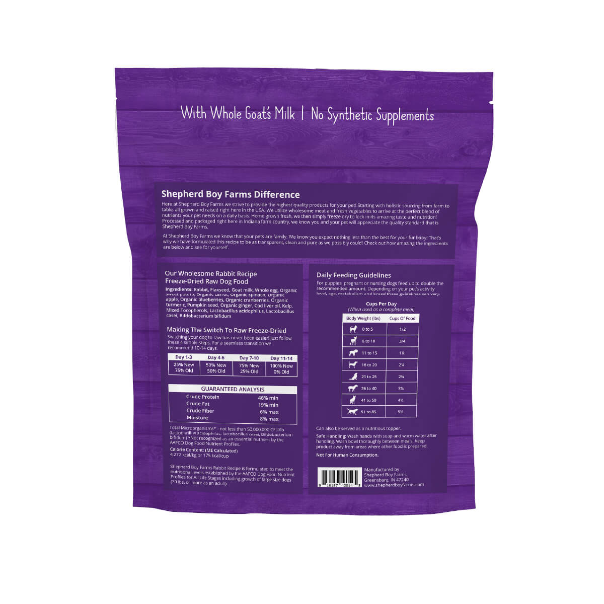 Shepherd Boy Farms Freeze-dried Raw Diet | Rabbit