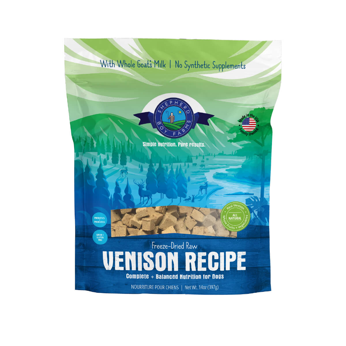 Shepherd Boy Farms Freeze-dried Raw Diet | Venison