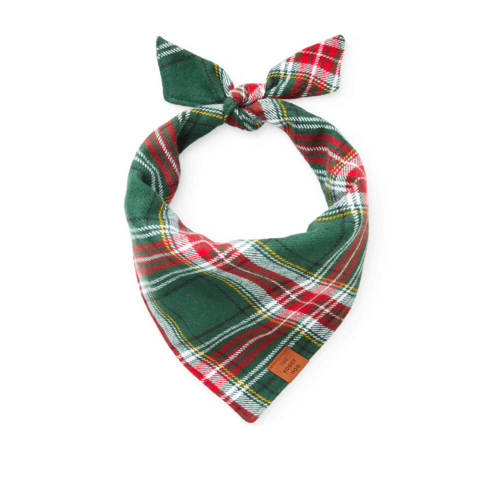 The Foggy Dog Holly Jolly Flannel Bandana