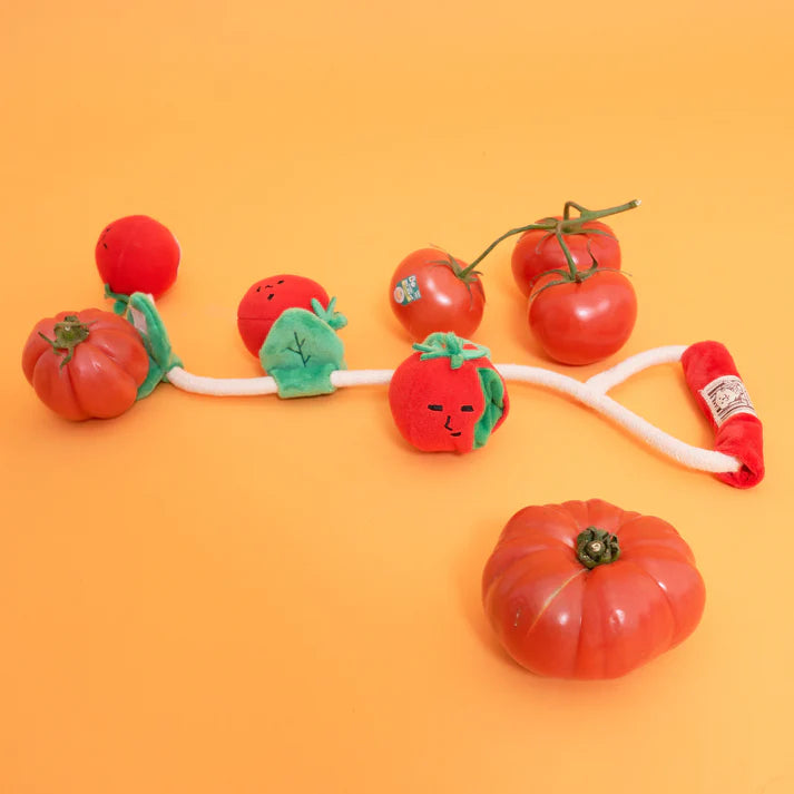 the furryfolks Cherry Tomato Nosework & Tug Toy