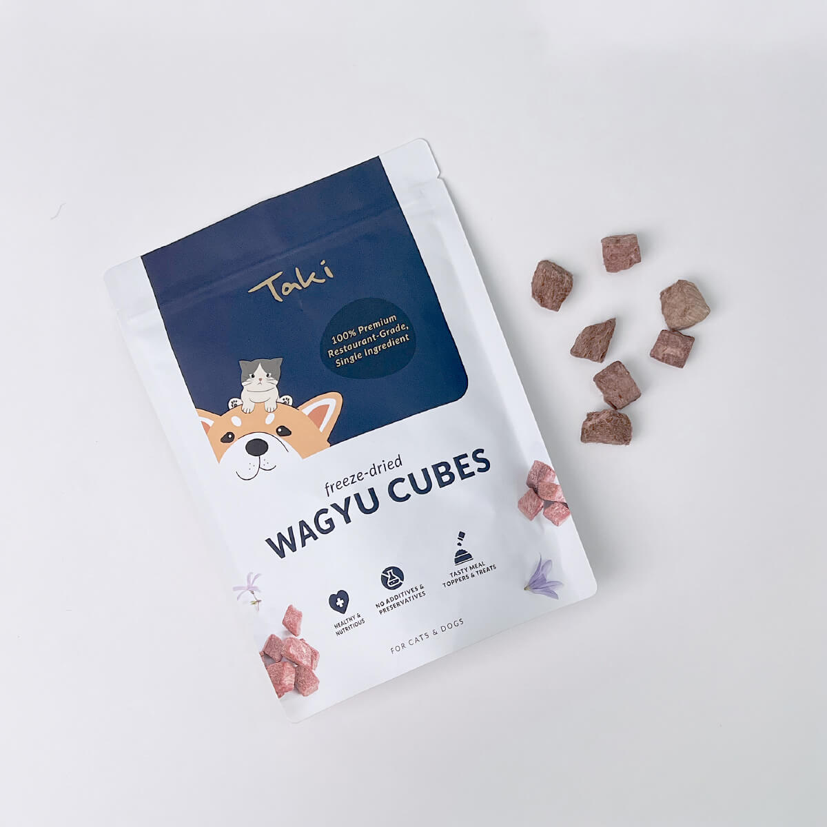 Taki Freeze-dried Wagyu Cubes Treats (Value Pack)