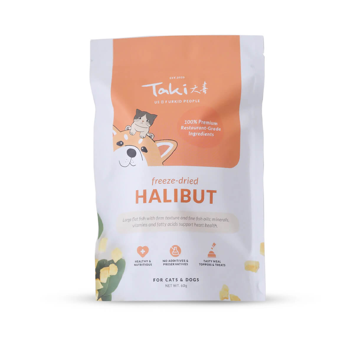 Taki Pets Freeze-dried Halibut Treats (Value Pack)