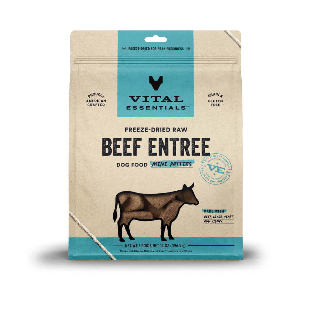 Vital Essentials® Freeze-Dried Mini Dog Food Patties | Beef