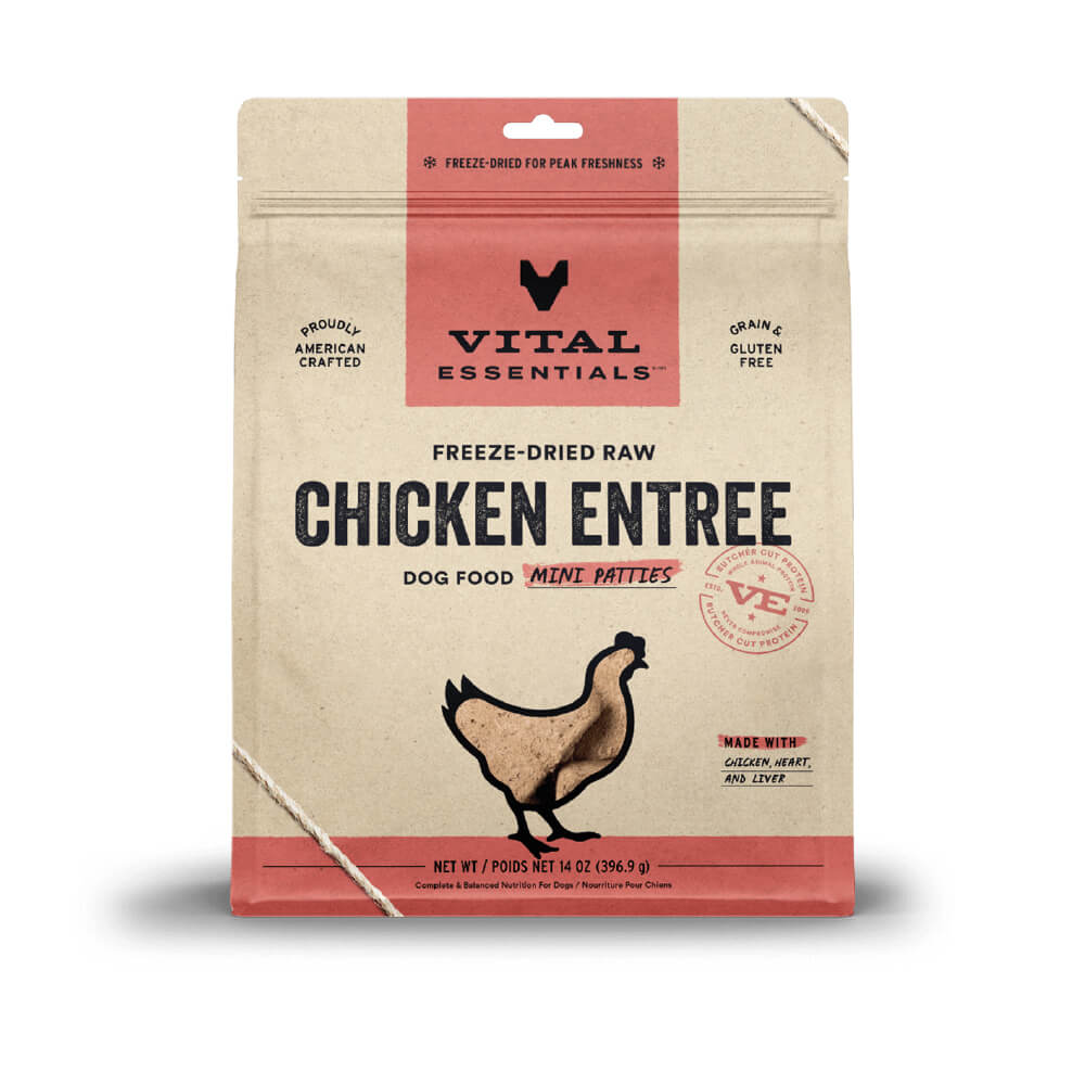 Vital Essentials® Freeze-Dried Mini Dog Food Patties | Chicken