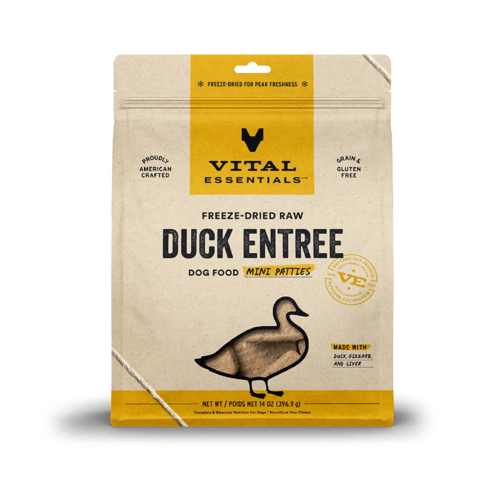 Vital Essentials® Freeze-Dried Mini Dog Food Patties | Duck