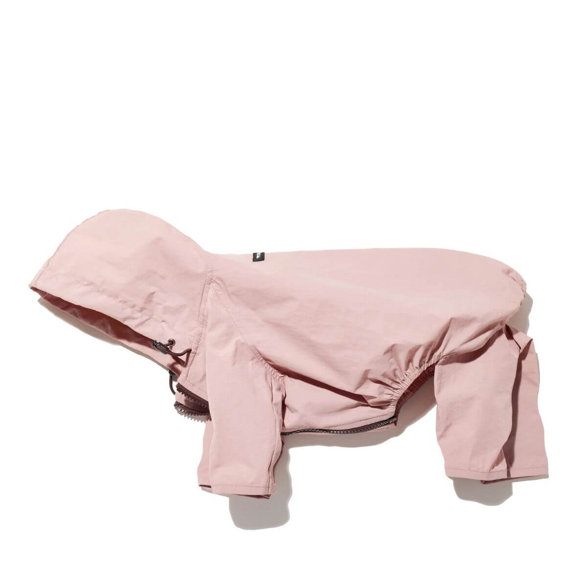 Wagwear Nylon Coverall Raincoat in Mauve against a white background.