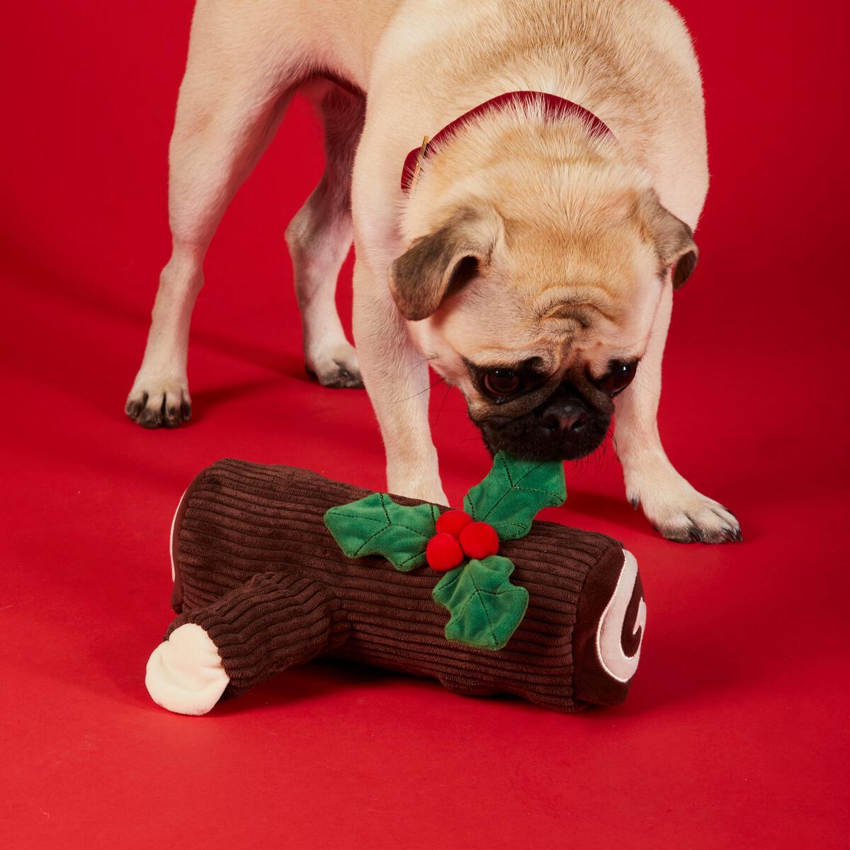 The Foggy Dog Yule Log Snuffle Toy