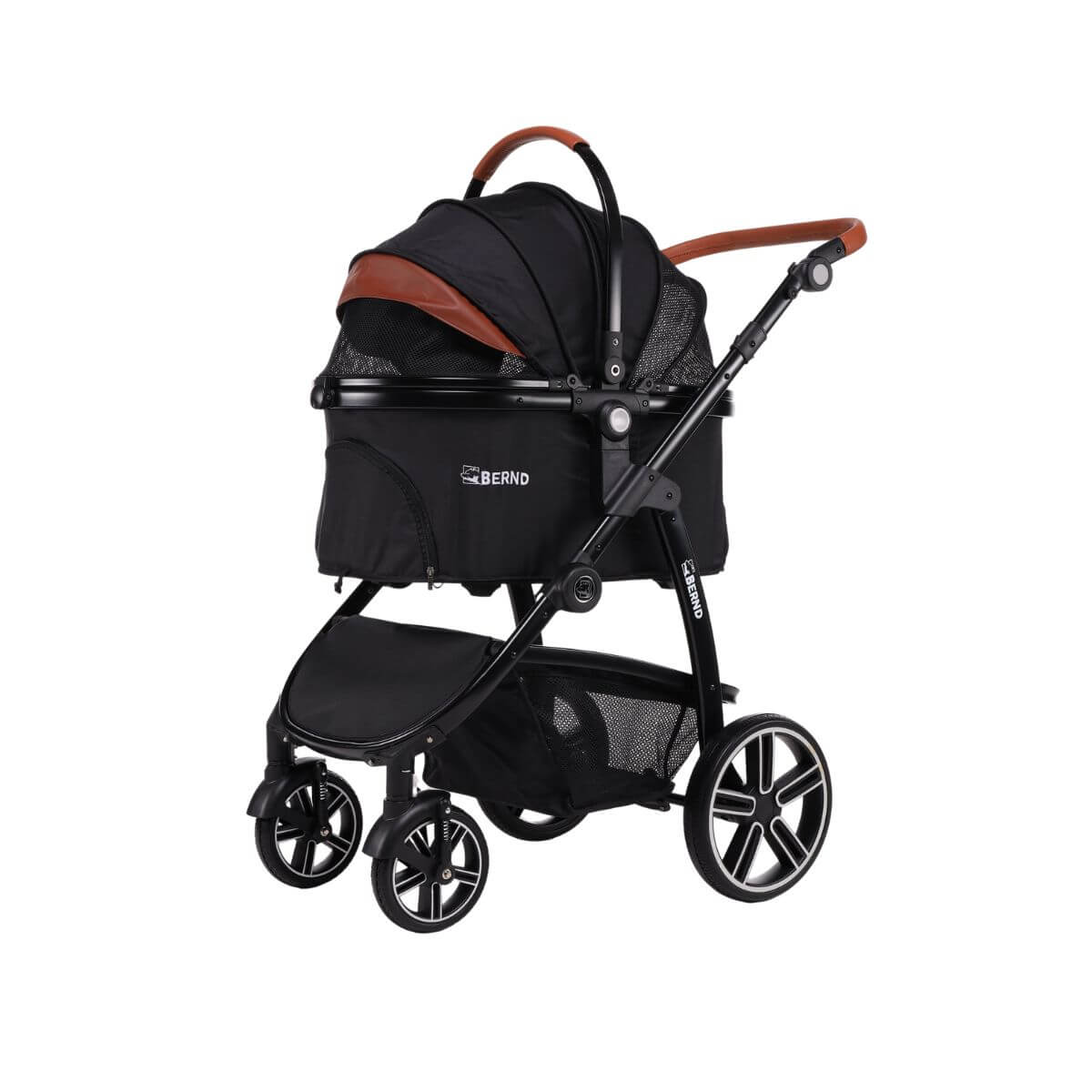 Bernd Pets Prime V2 with ISOFIX Raven Black against a white background.